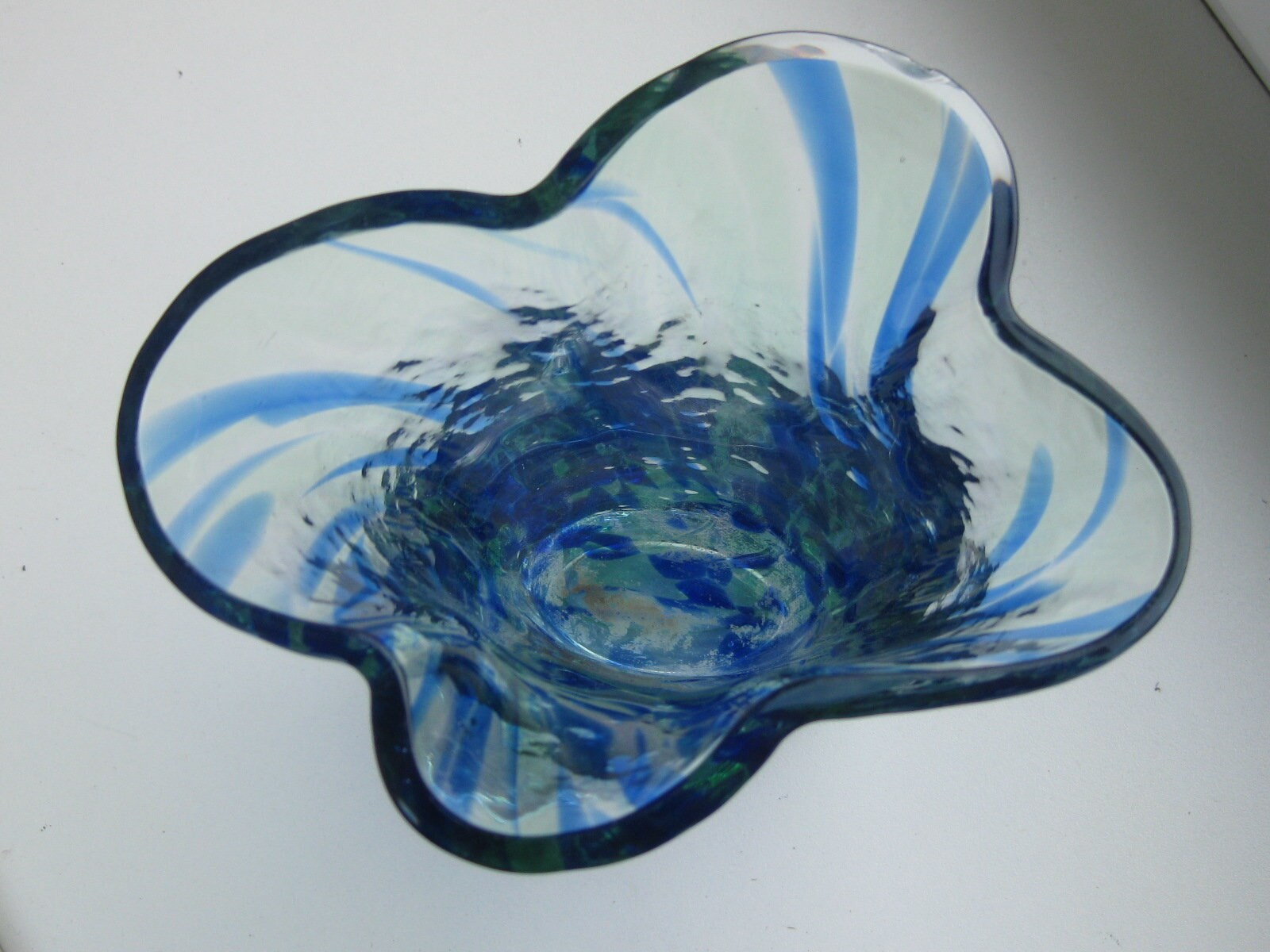 Vintage RENATE STOCK for Sea Glasbruk Sweden Crystal Flower Vase