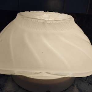 Vintage Swedish Milk  Glass  flush mount Ceiling Light