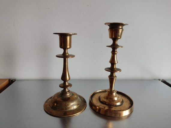 ロシア帝国時代の真鍮製キャンドルホルダー キャンドルスティック 1900 