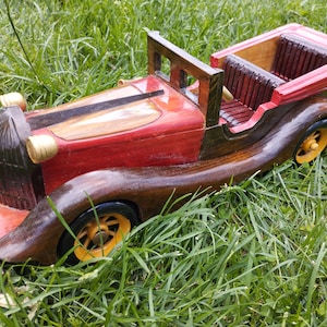 Vintage hand made Wooden  Car MODEL replica JOHN WEITZ