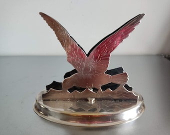 Art Nouveau silver-plated Bird napkin holder, letter holder or Letter Rack