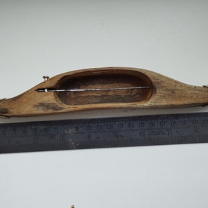 Antique Swedish  Vintage Loom Boat Shuttle 9&quot;