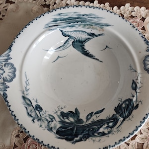 Antique Sweden Porcelain Bowl TÄRNA GÖTEBORGS Porslinfabric Gothenburg series 1905–1910 collectable  display  Wall Plate Bird