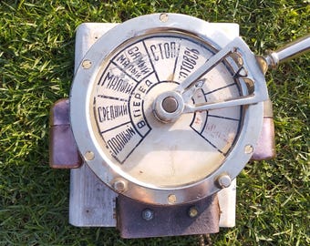 Old cast iron head of Ship Engine order telegraph