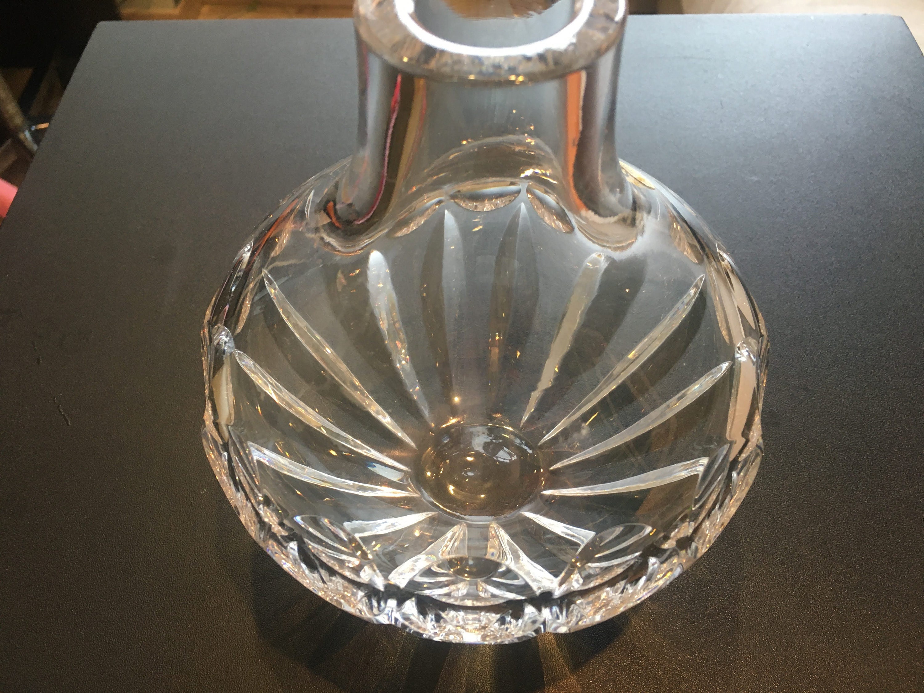 Crystal Vase, Nachtmann Bleikristall Germany Art Glass Flower Vase Heavy Crystal 1960s