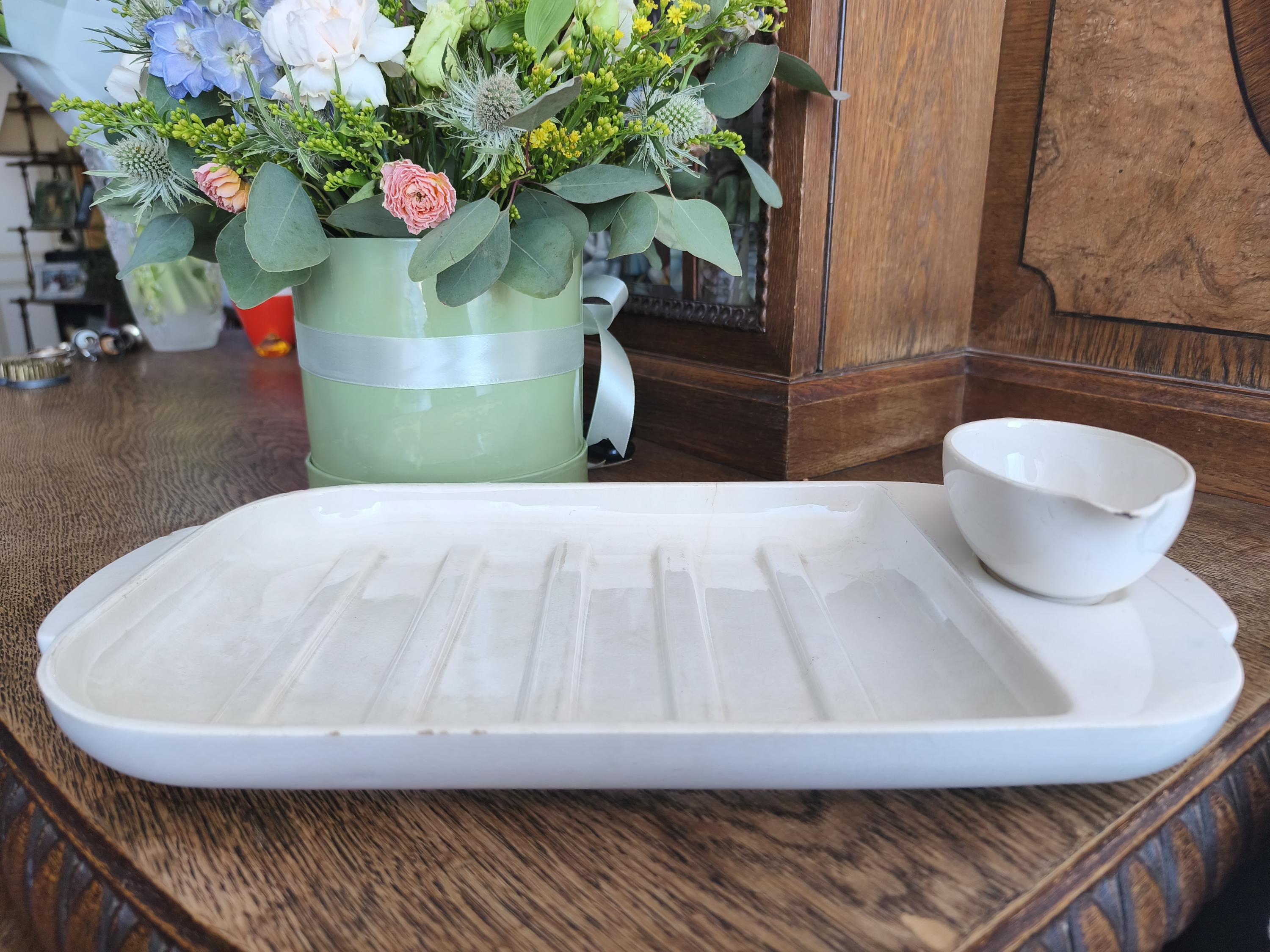 Antique Villeroy & Boch Dresden Saxony Serving Tray With Creamer