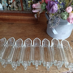 Set 8 pcs Vintage Sweden Glass Containers Orrefors  For spice Rack 1950s