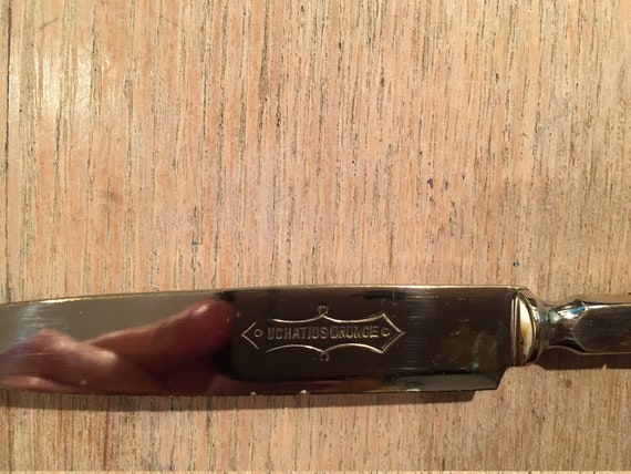 Uchatius Bronce - Set of 6 (six) Fruit Knives - 1920's Antique