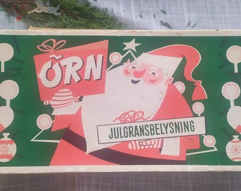 Seltene 1950er Jahre Vintage schwedischen Glas 3 W 14 V Weihnachtsbaum Lichter Kerzen in funktionierendem Zustand.