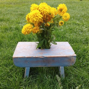 Vintage  Swedish wooden folk art bench desk