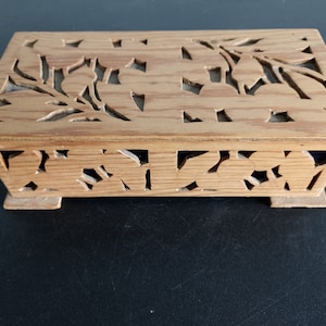 Vintage old 1941 handmade Scroll Saw Pattern  Jewelry Box