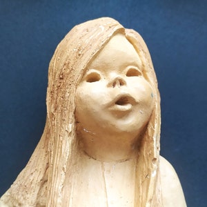 Vintage Lee Bortin ceramic girl figurine made in Chicago  figurine 1970s studio pottery