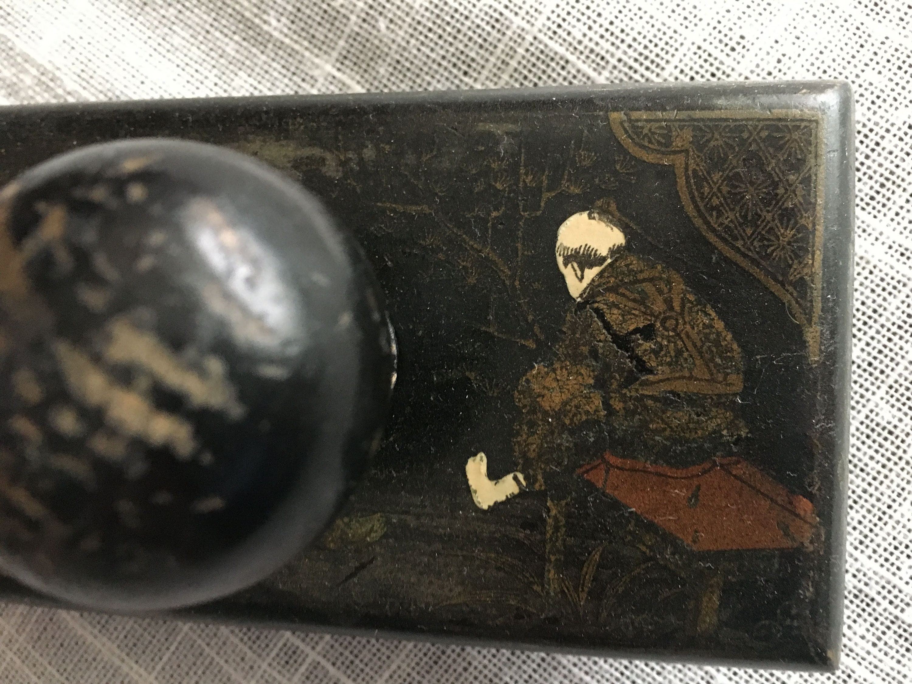 Antique Desk Blotter Rocking Hand Painted Ink Blotter Absorber Etsy