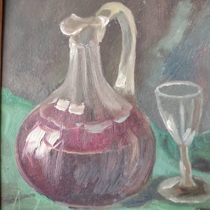 20th Century Swedish School &#39;STILL LIFE with  Jug of wine &#39;