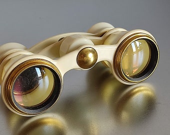 Binocolo Da Teatro / Opera Russo URSS 2.5x Vintage Con Custodia In Pelle - Usato