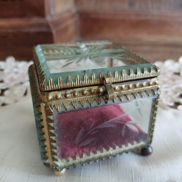 Glass Jewelry Casket Etsy