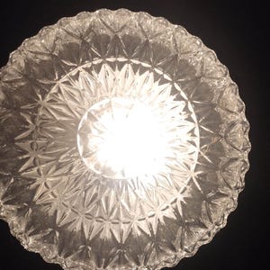 Vintage Swedish Glass flush mount  luster Ceiling Light