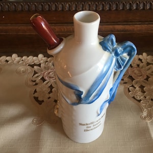 Antique Art Nouveau Porcelain Funny Joke Bottle Pacifier Bottle for Husband  1920s