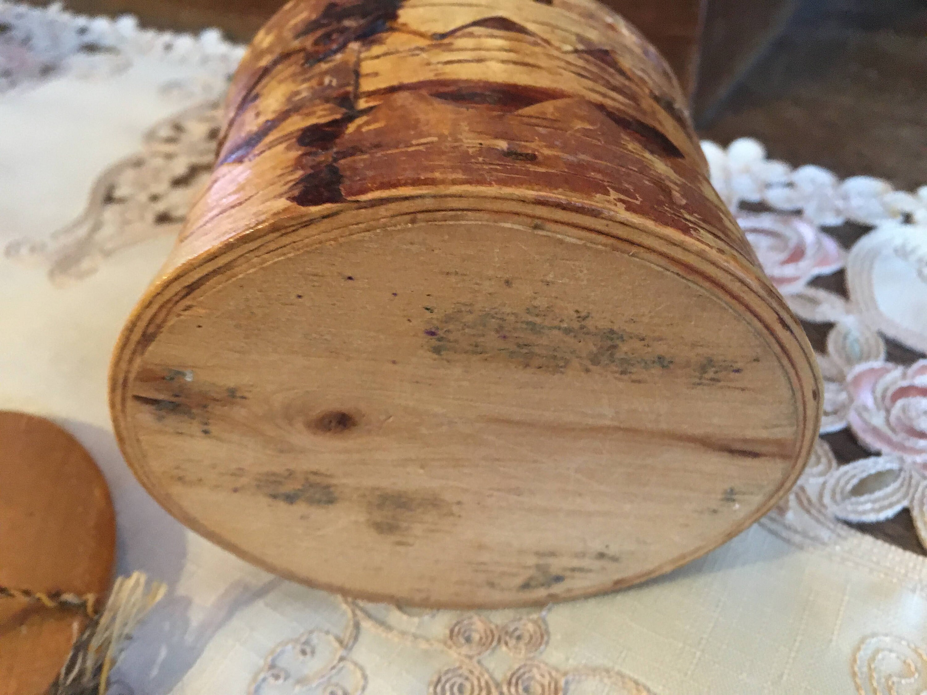 Antique Svepask Box Bent Birch Bark Snuff Box Swedish Folk Etsy