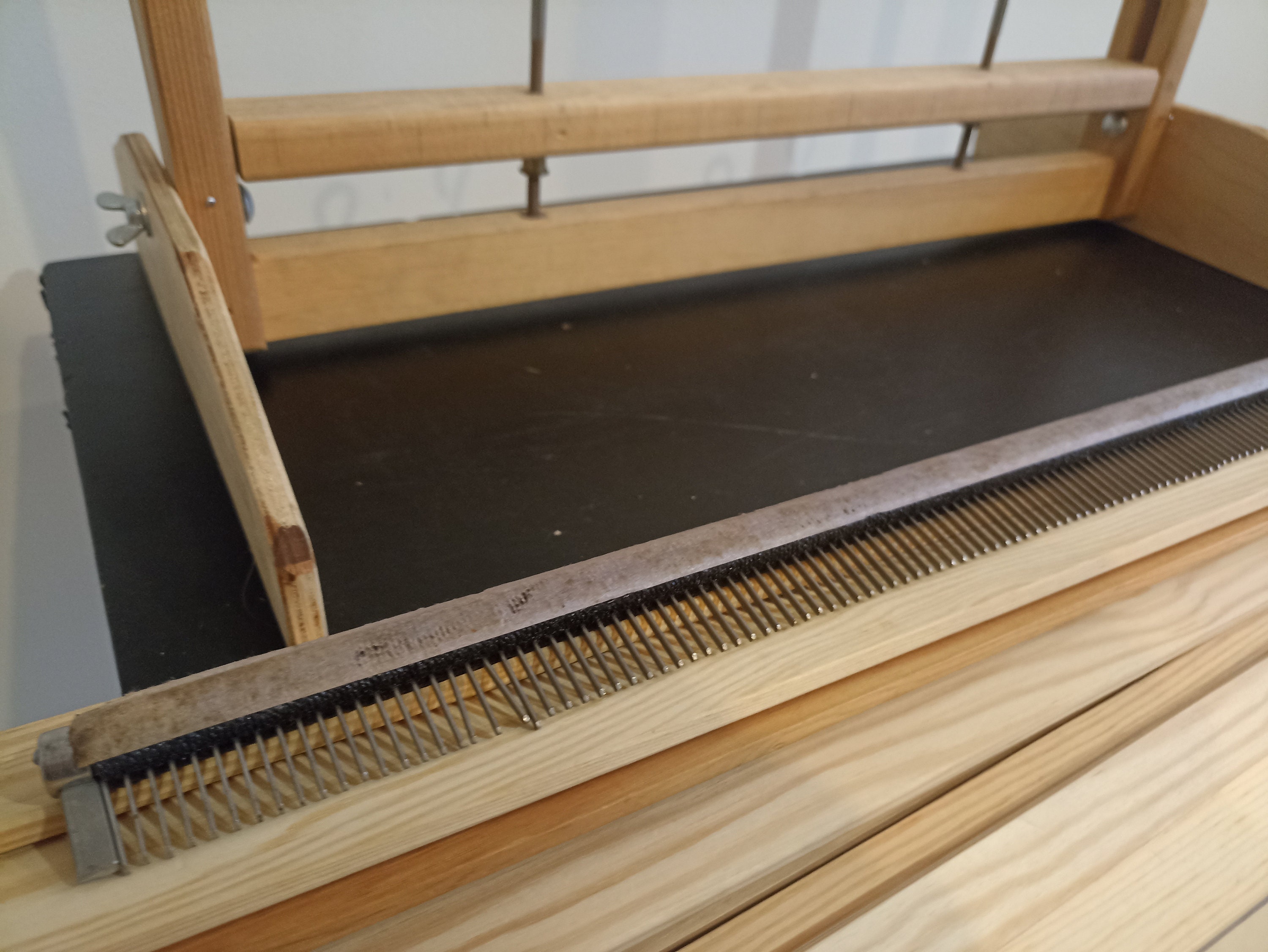 Métier à tisser en bois de table vintage, petit métier à