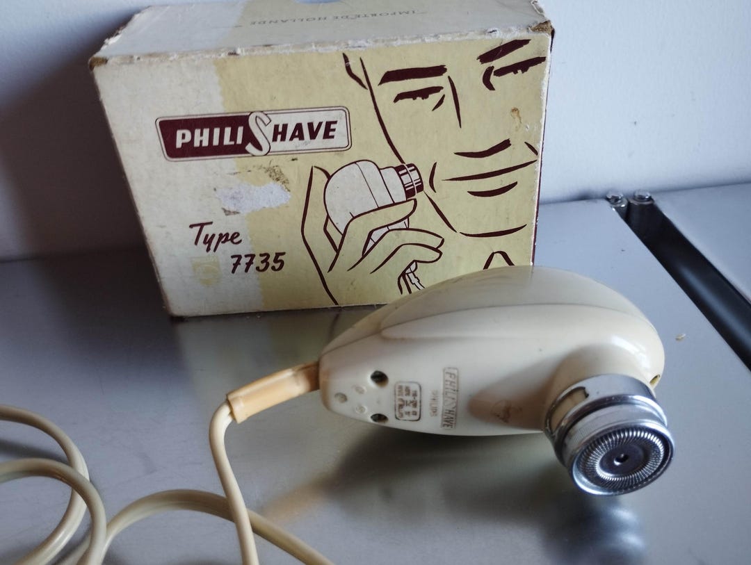 Phillis Razor Vintage Mid-century Philips PHILISHAVE Razor Electric Shaver Type 7735 ...