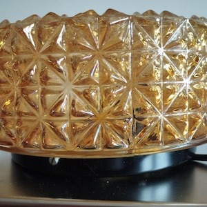 Vintage Swedish Glass flush mount  luster Ceiling Light