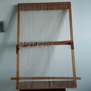 Vintage Large Wooden Sweden Tapestry Loom in working condition