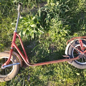 Raro Alemania DOBLINA Kick Scooter DDR Tretroller - Roller - Kinderroller DOBLINA Döbeln 1960
