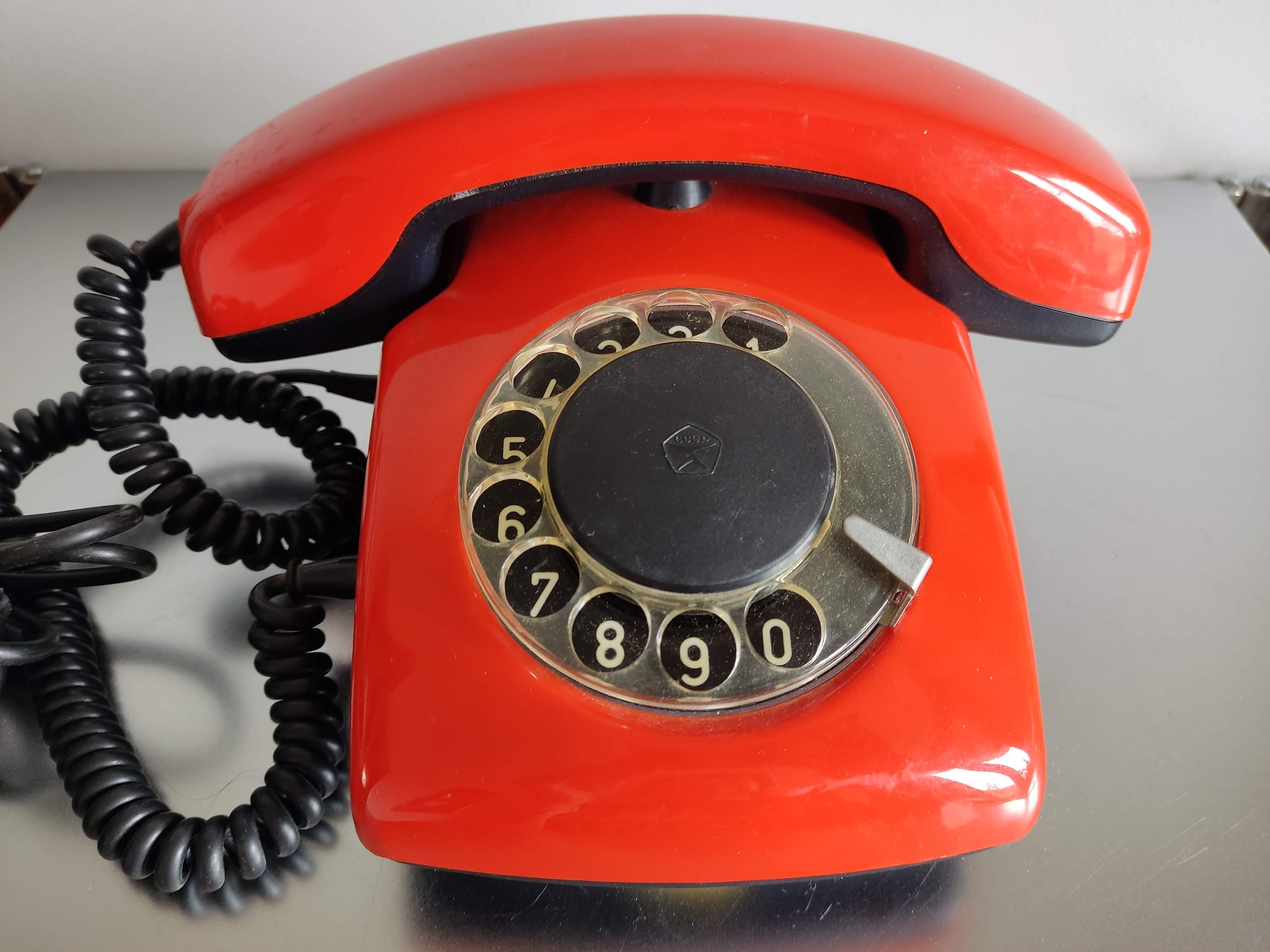 Vintage Soviet Russian Rotary Dial Phone Red Telephone 1990 - Etsy