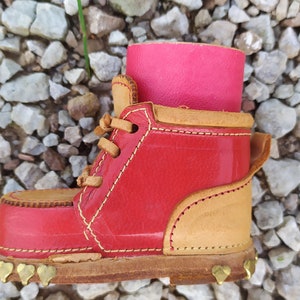 vintage Swedish  leather miniature boot souvenir climbing MOUNTAINEERING