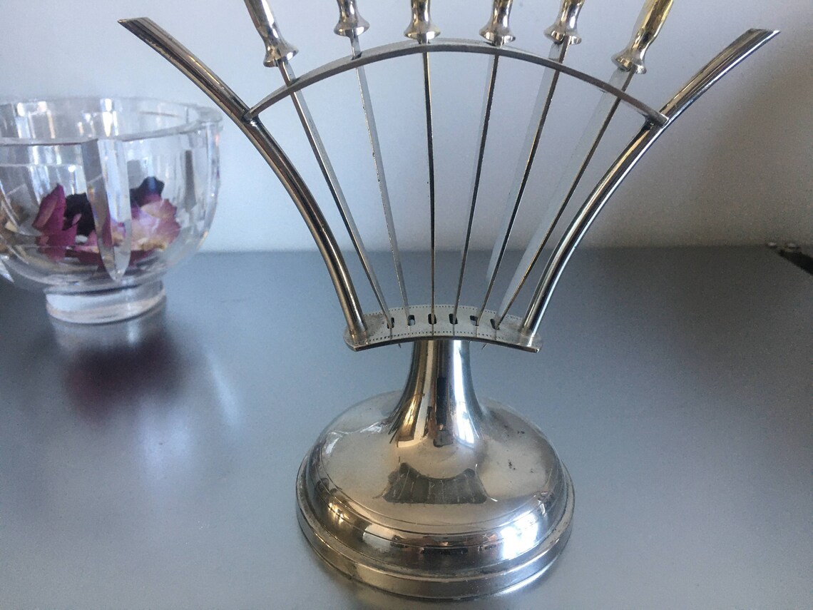 Uchatius Bronce Set of 6 six Fruit Knives 1920's Etsy