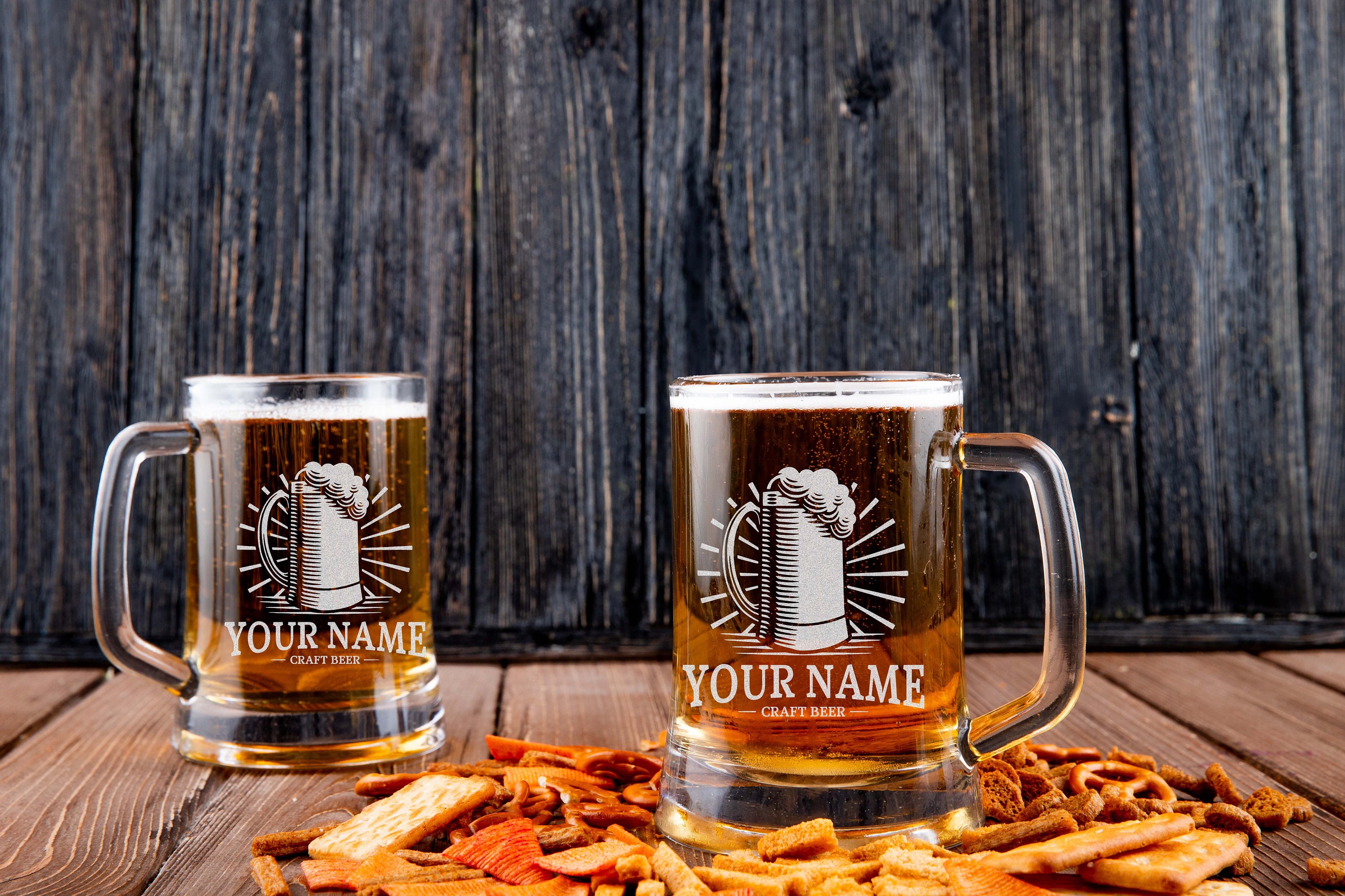 Beer Mug Personalize Glass Custom Name Craft Beer Mug Engraved Etsy