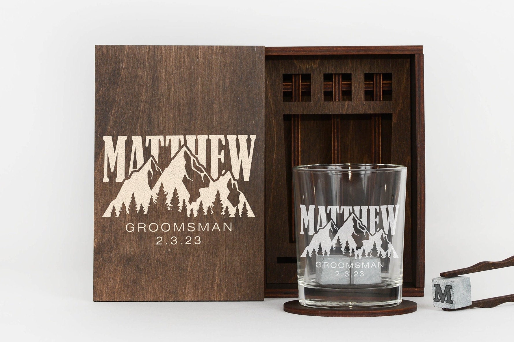 Volcano Whiskey Glass Set, Mountain Whiskey Glass, Gift Set, Groomsmen –  Casa Amore