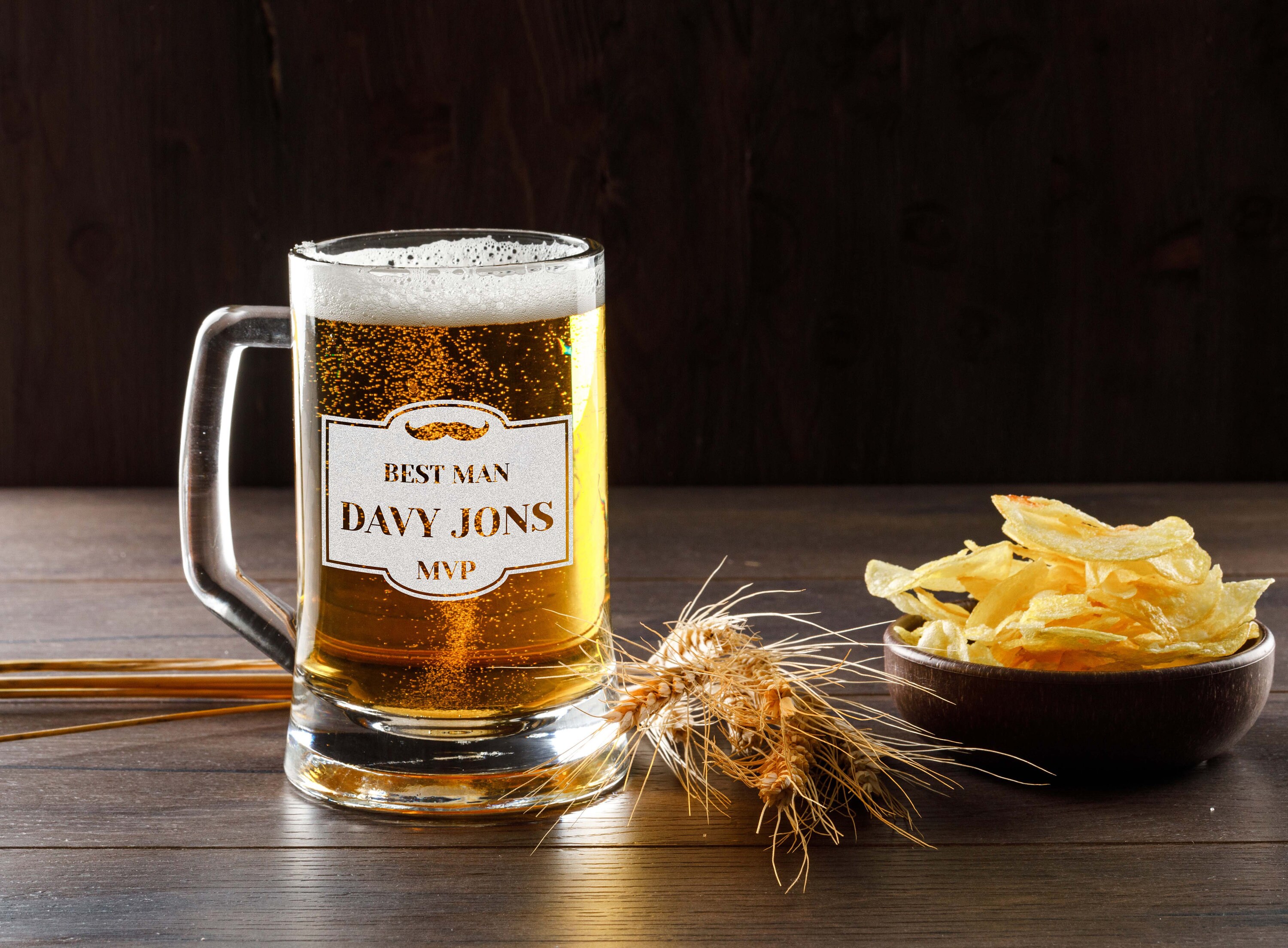 best man beer glass