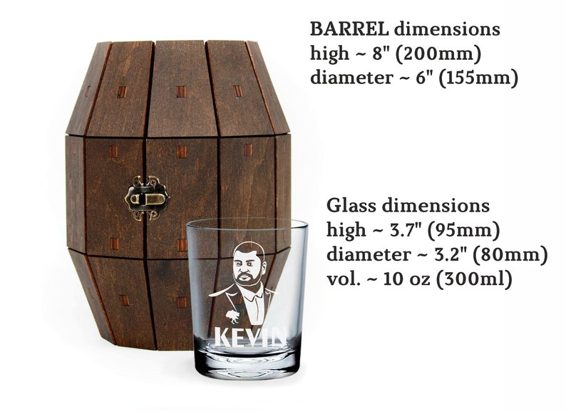 Groomsmen Gifts Personalized Whiskey Glasses in Wooden Barrel Groomsmen Proposal, Best Man Gift, Officiant, Usher Gift, Gift for Groomsmen image 7
