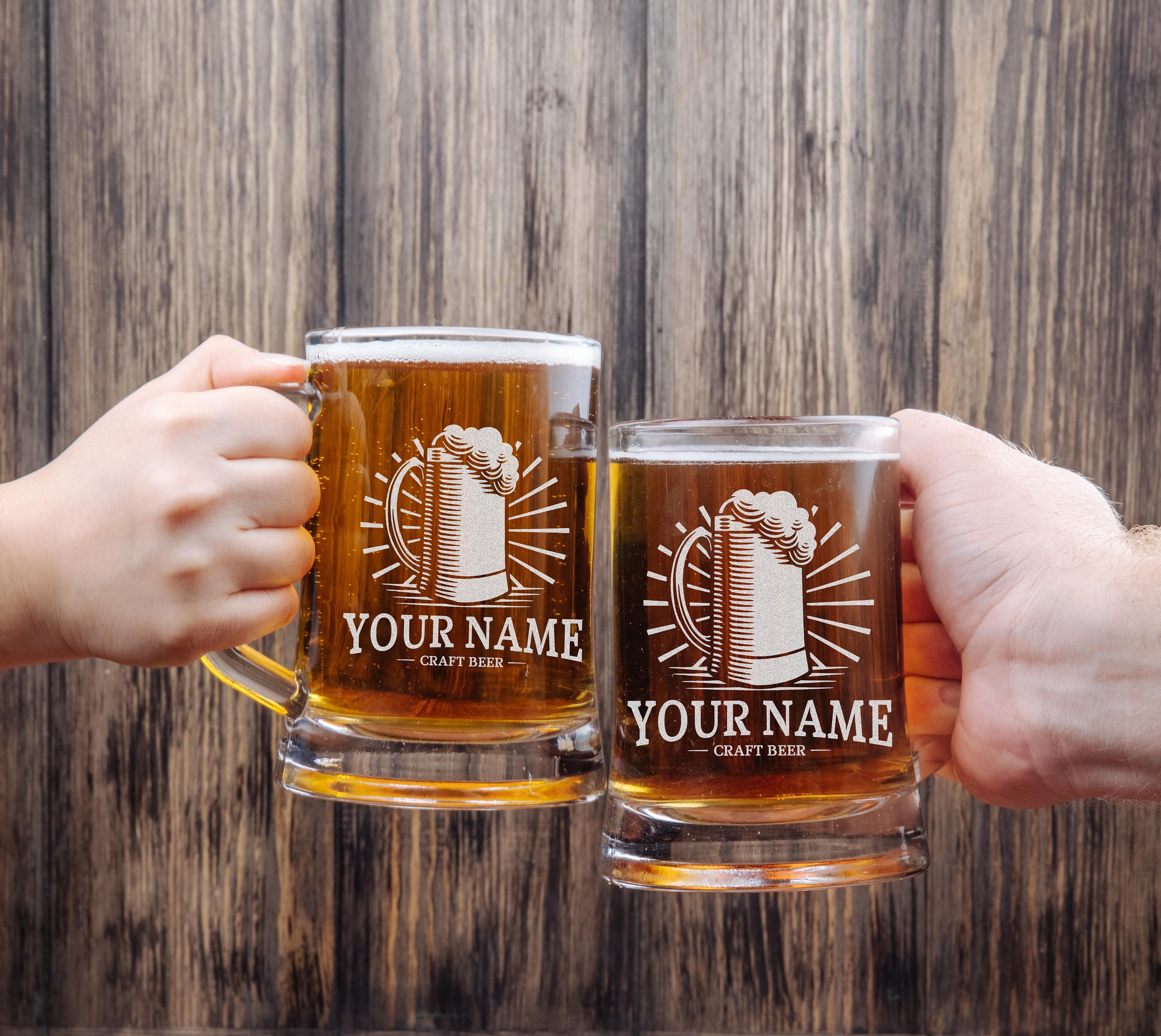 Beer Mug Personalize Glass Custom Name Craft Beer Mug Engraved Etsy