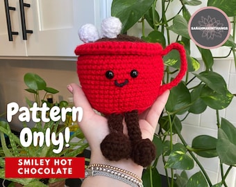 Smiley Hot Chocolate CROCHET PATTERN ONLY