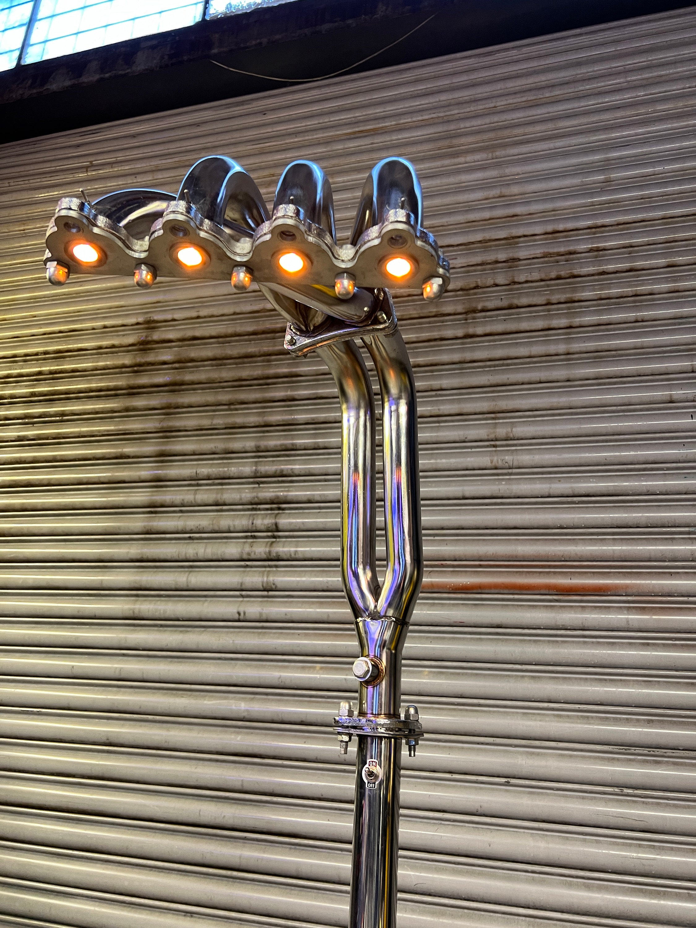 Exhaust Headers Floorlamp,exhaust Manifold Floorlamp,real Car Engine Parts,industrial Lamp,lamp