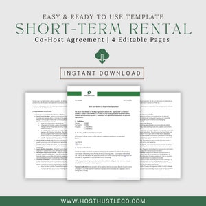 Short-term rental co-host agreement