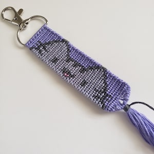 Pusheen Keychain | Handwoven Friendship Bracelet Style Pusheen Keychain