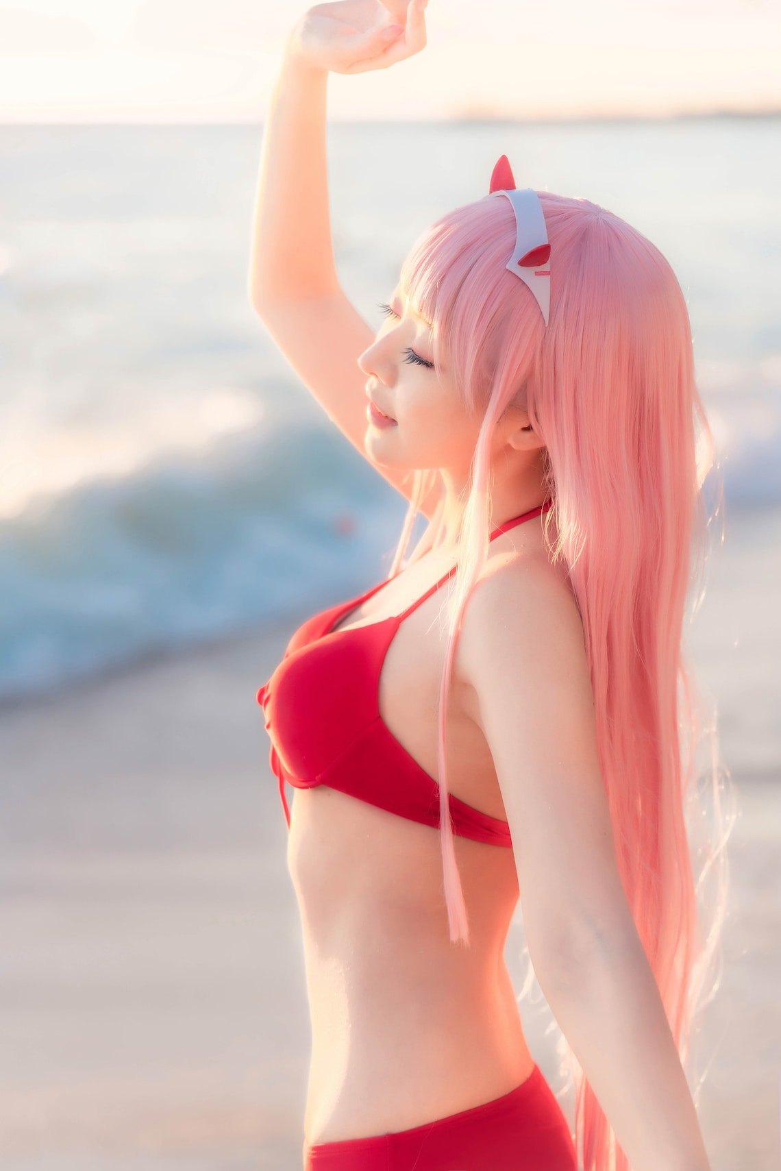 USED DARLING in the franxxx 02 Zero Two bikini Cosplay Etsy