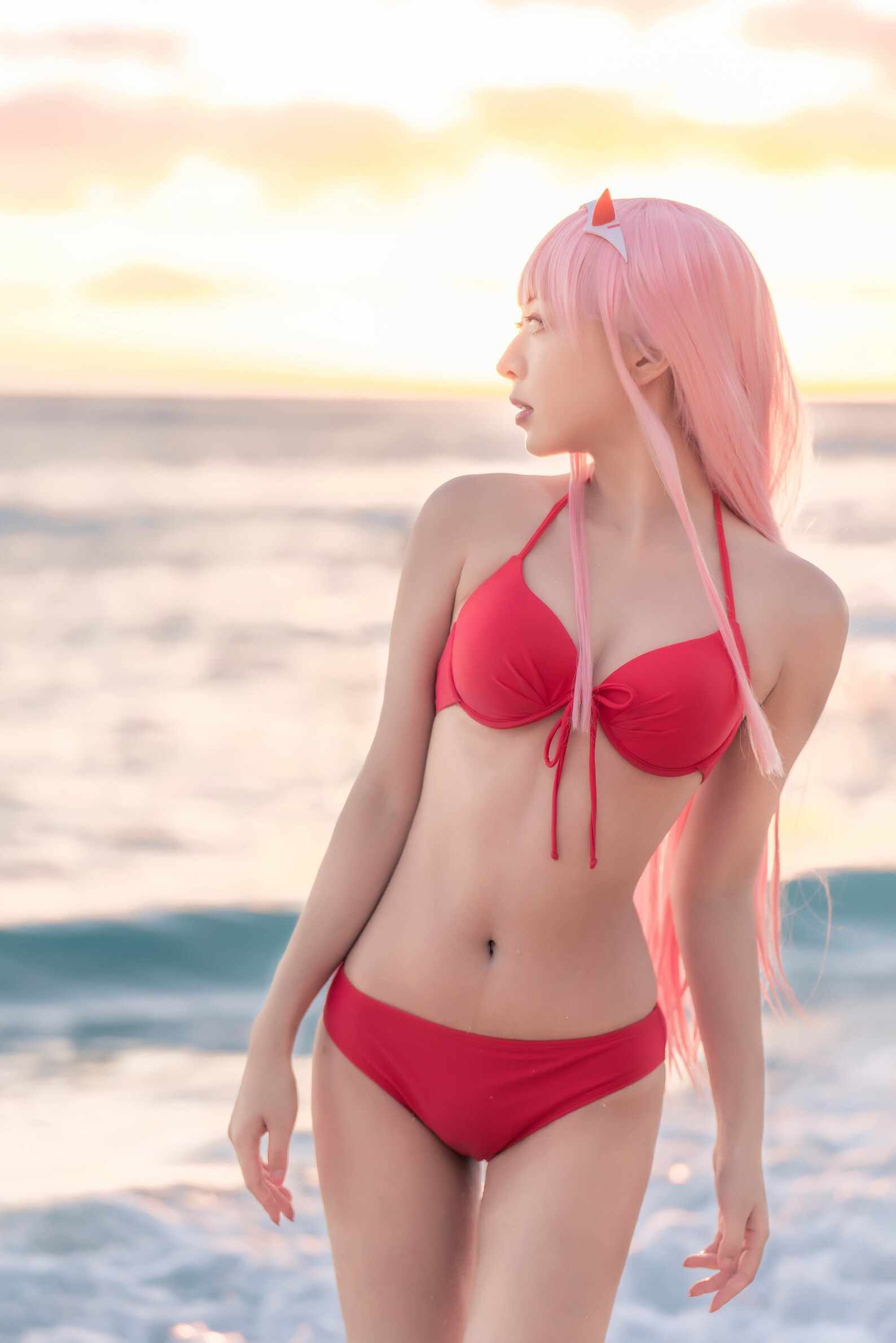 USED DARLING in the franxxx 02 Zero Two bikini Cosplay Etsy