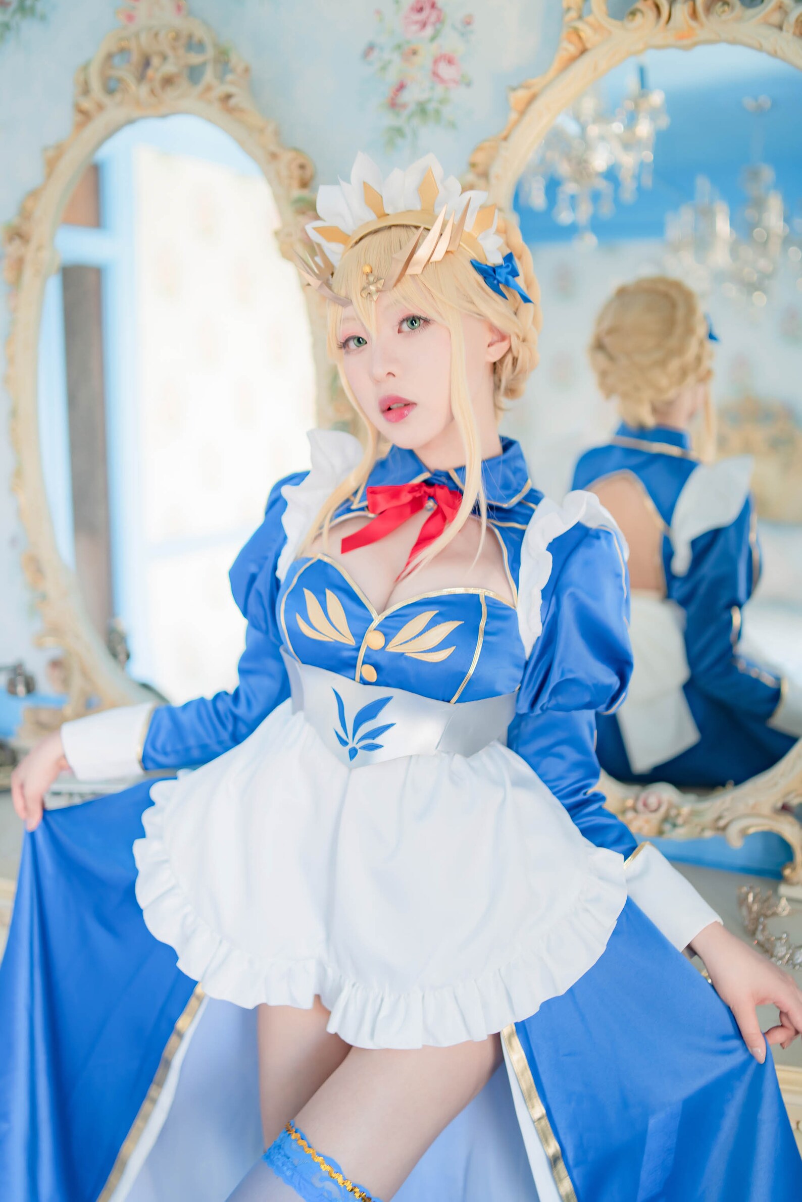 USED Fate Grand Order Fgo Cosplay Artoria Lancer Maid Cosplay Etsy