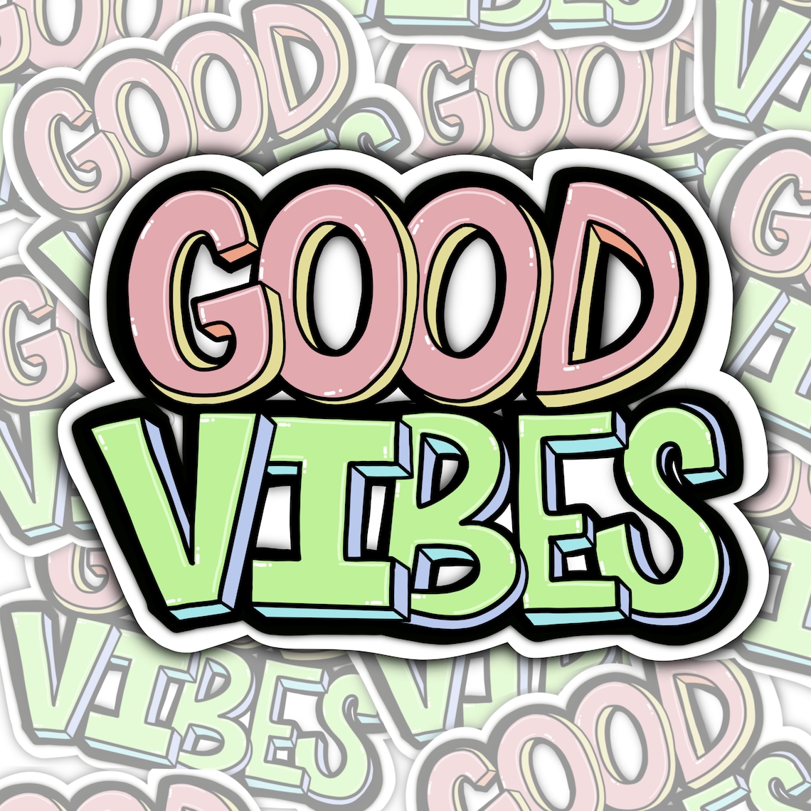 Good Vibes Sticker 3D Good Vibes Only | Etsy