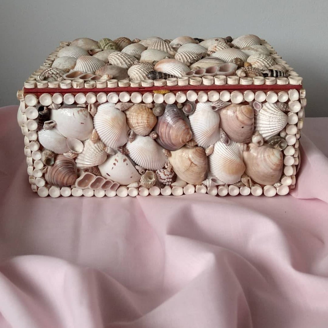 Vintage shell covered box Etsy