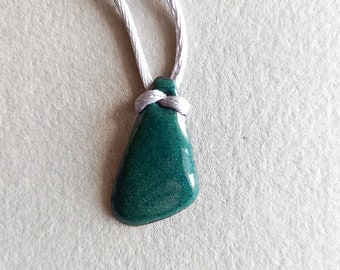 Collier Et Broche Limoges En émaux Et Porcelaine – à Restaurer, Couleur Turquoise