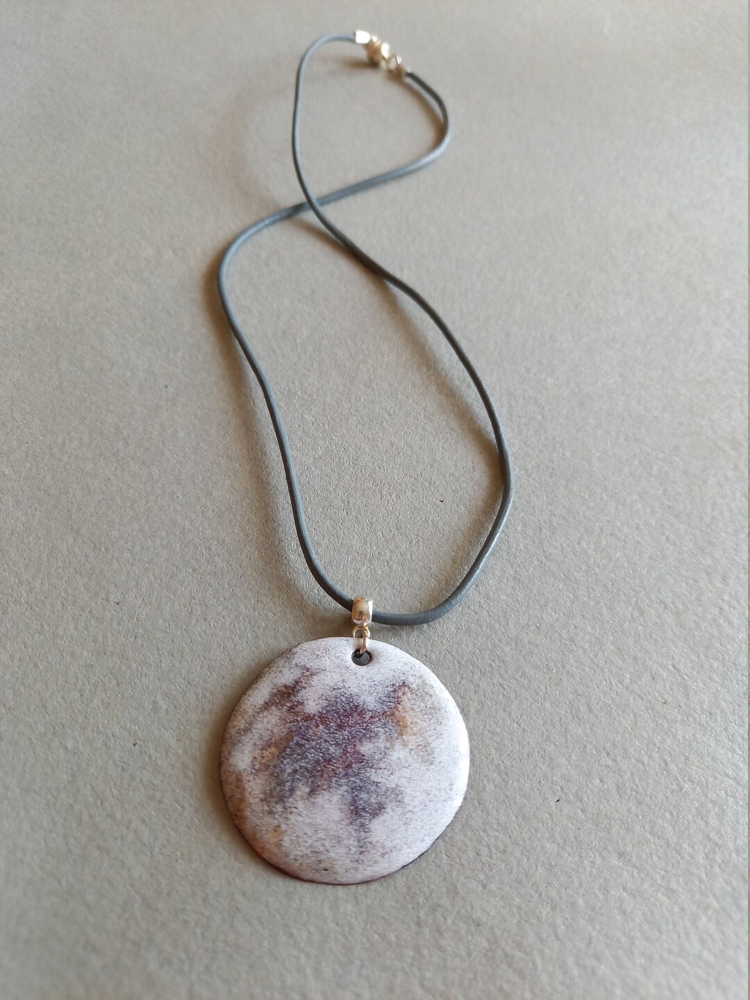 Collier Et Broche Limoges En émaux Et Porcelaine - À Restaurer - Couleur Turquoise