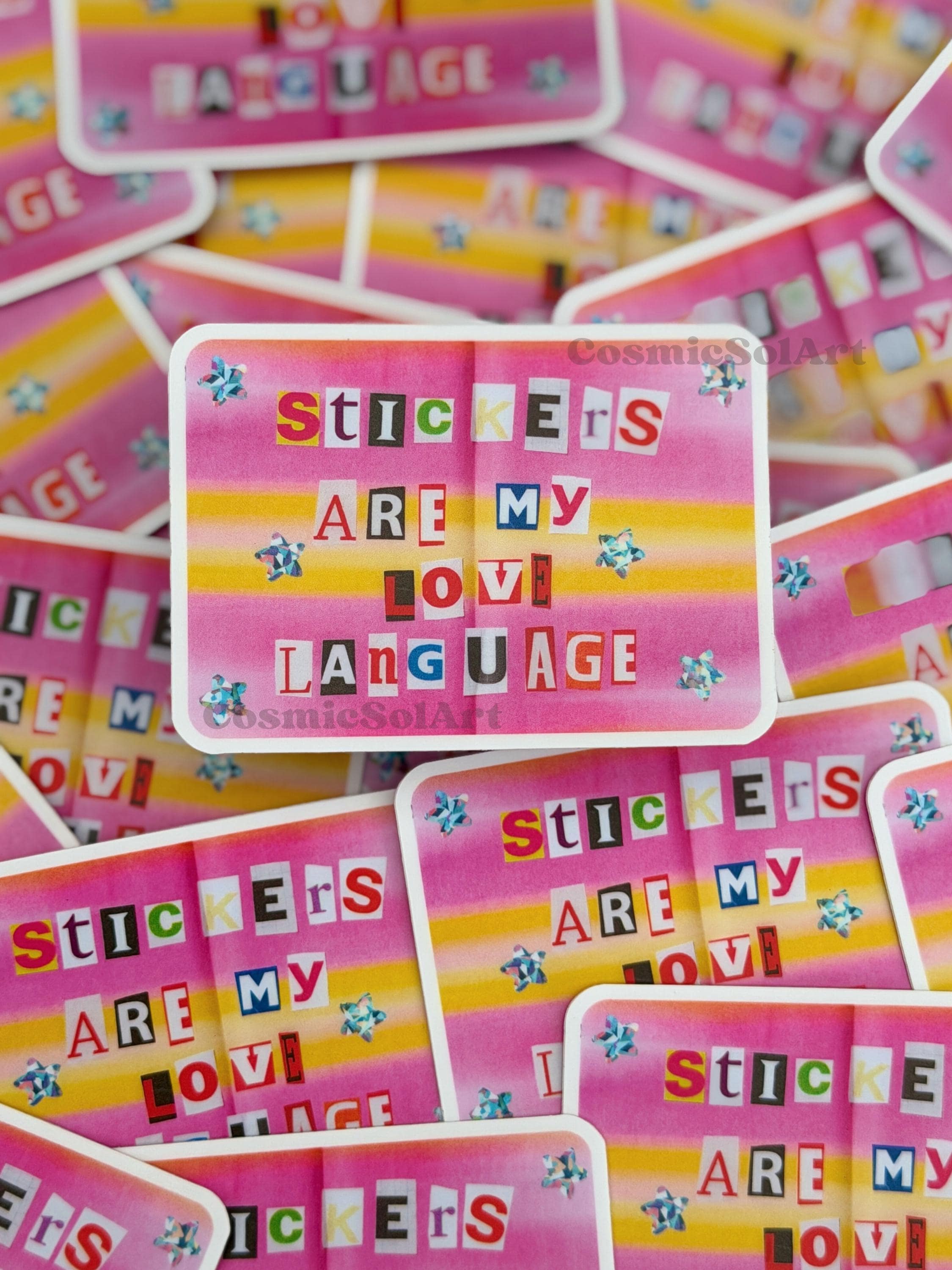 Language Sticker Label Stickers Are My Love Language Journal Sticker : Junk Journal Scrapbook ...