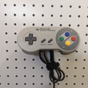 SNES Controller holder display for Standard Pegboard Super Nintendo Super Famicom