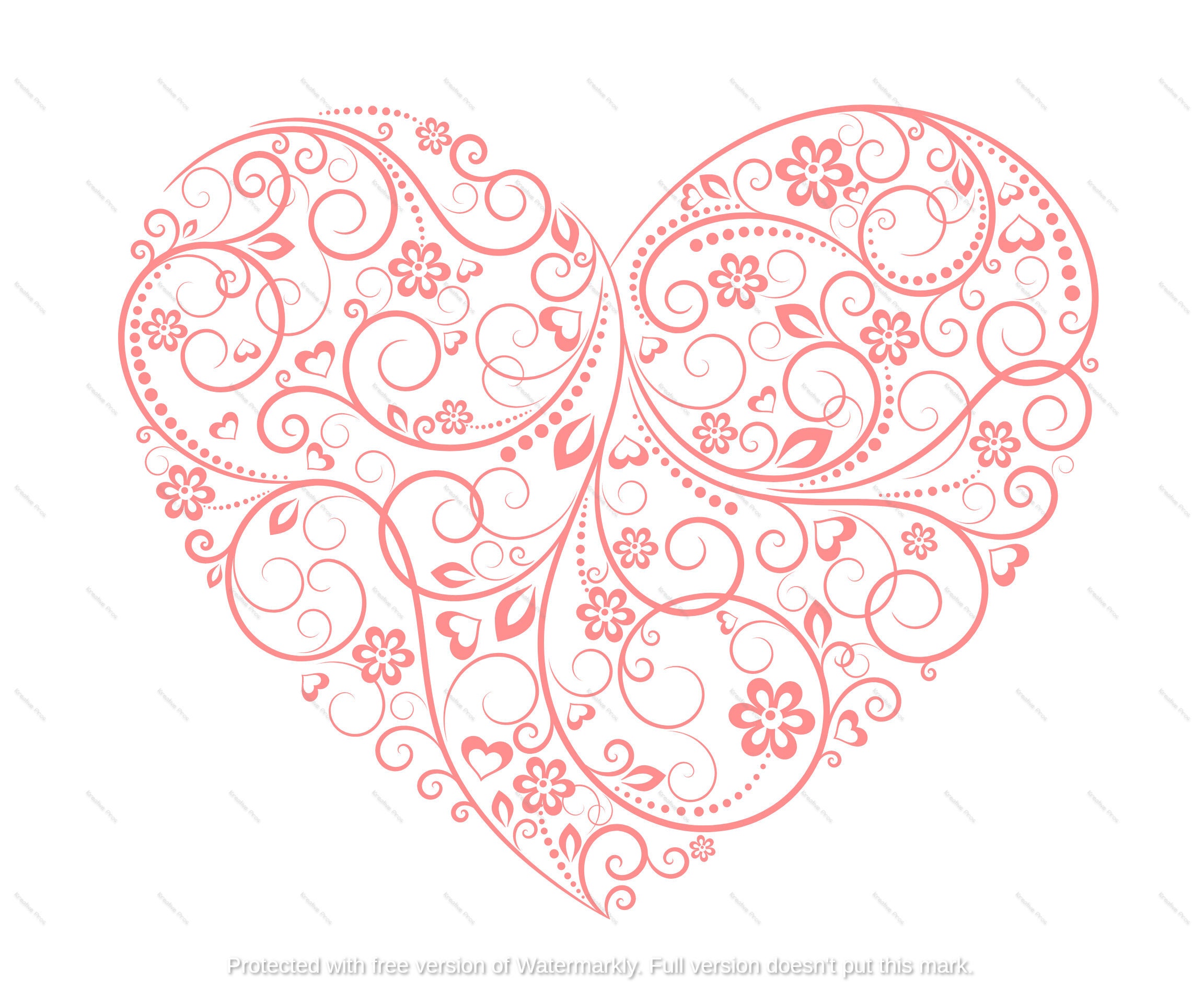 Heart SVG Cut File Instant Download / Vinyl & Craft Cutting File, Die ...
